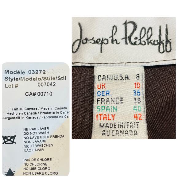 Joseph Ribkoff Brown Iridescent Sleeveless Bubble Hem Cocktail Dress Women Sz 8 - Picture 10 of 13